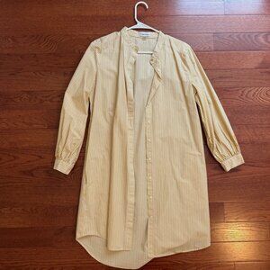 Calvin Klein Striped Button Long Sleeve Women Shirt Size 10 Excellent Condition